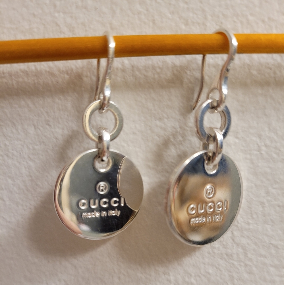Heavy Gucci sterling silver earrings. Never worn.